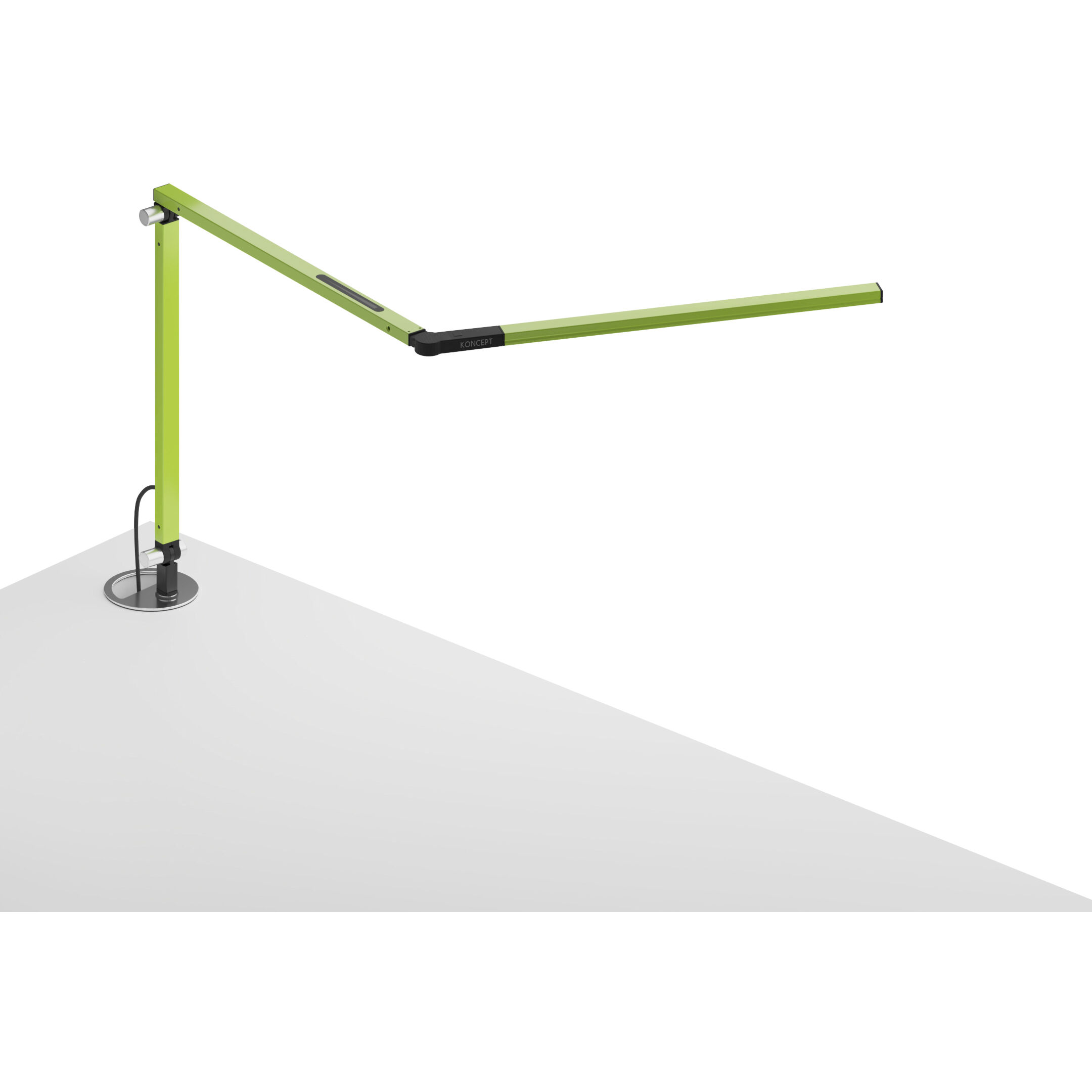 Z-Bar Mini 12.7 inch 5.00 watt Green Desk Lamp Portable Light, Grommet Mount